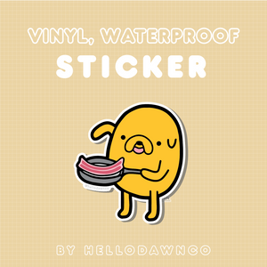 Bacon Pancake Vinyl Waterproof Stickers