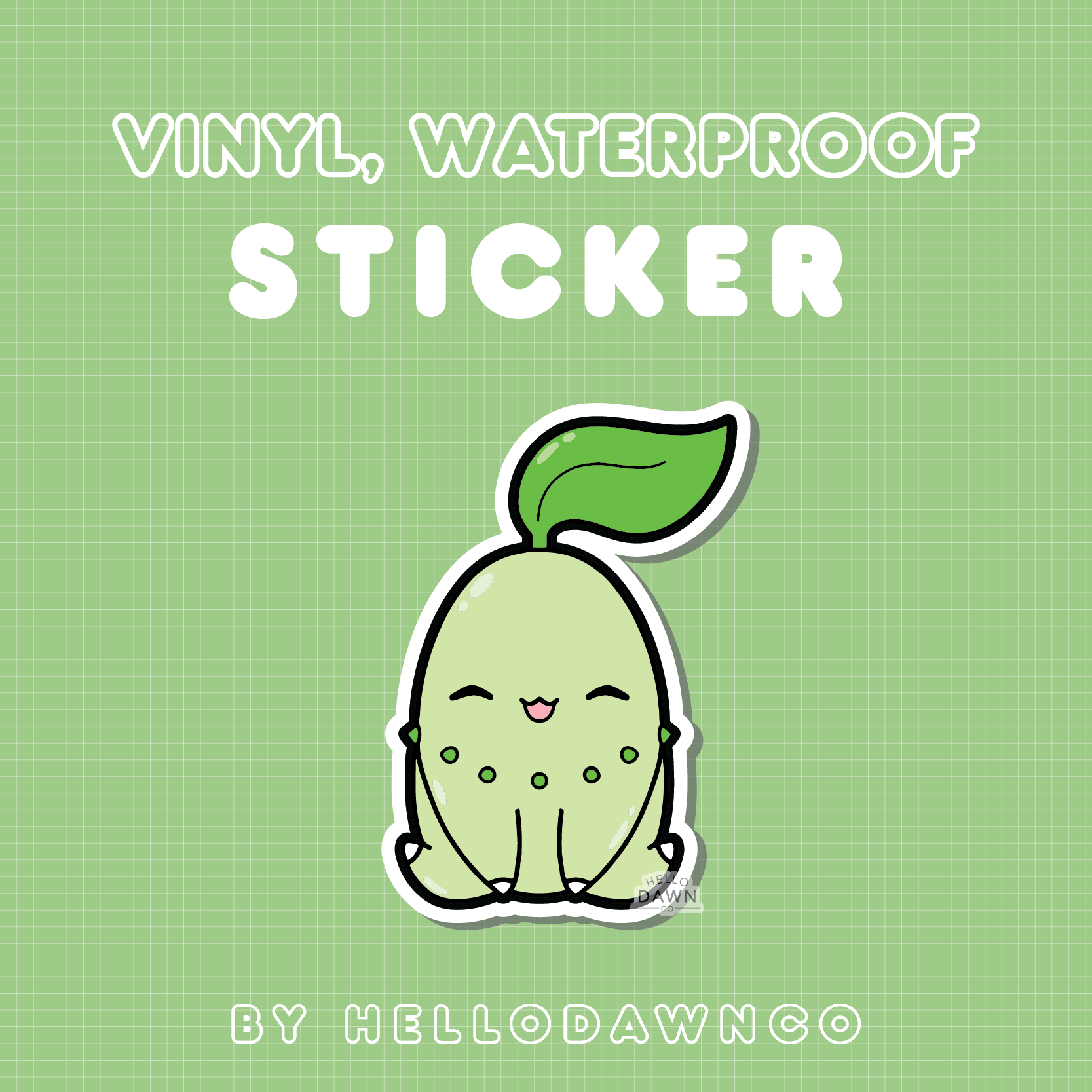 #152 Leafy Rita Vinyl Waterproof Sticker