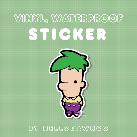 Ferb Vinyl Waterproof Stickers