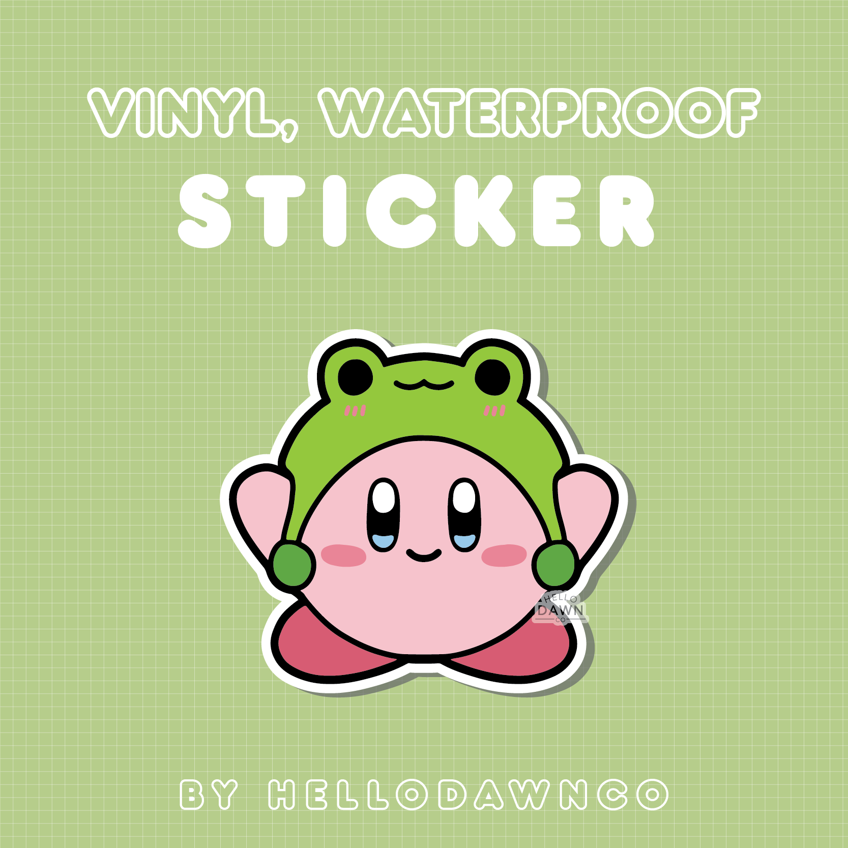 Frog Poyo Vinyl Waterproof Stickers
