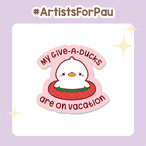 Ducks on Vacation (Pau Fundraiser) Vinyl Waterproof Sticker