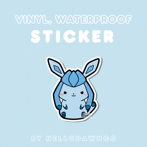 #471 Glace Fox Vinyl Waterproof Sticker