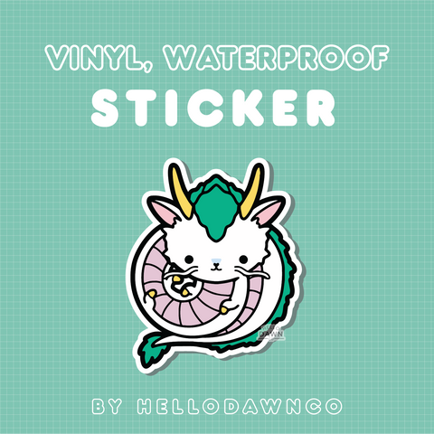 River Dragon Vinyl Waterproof Sticker