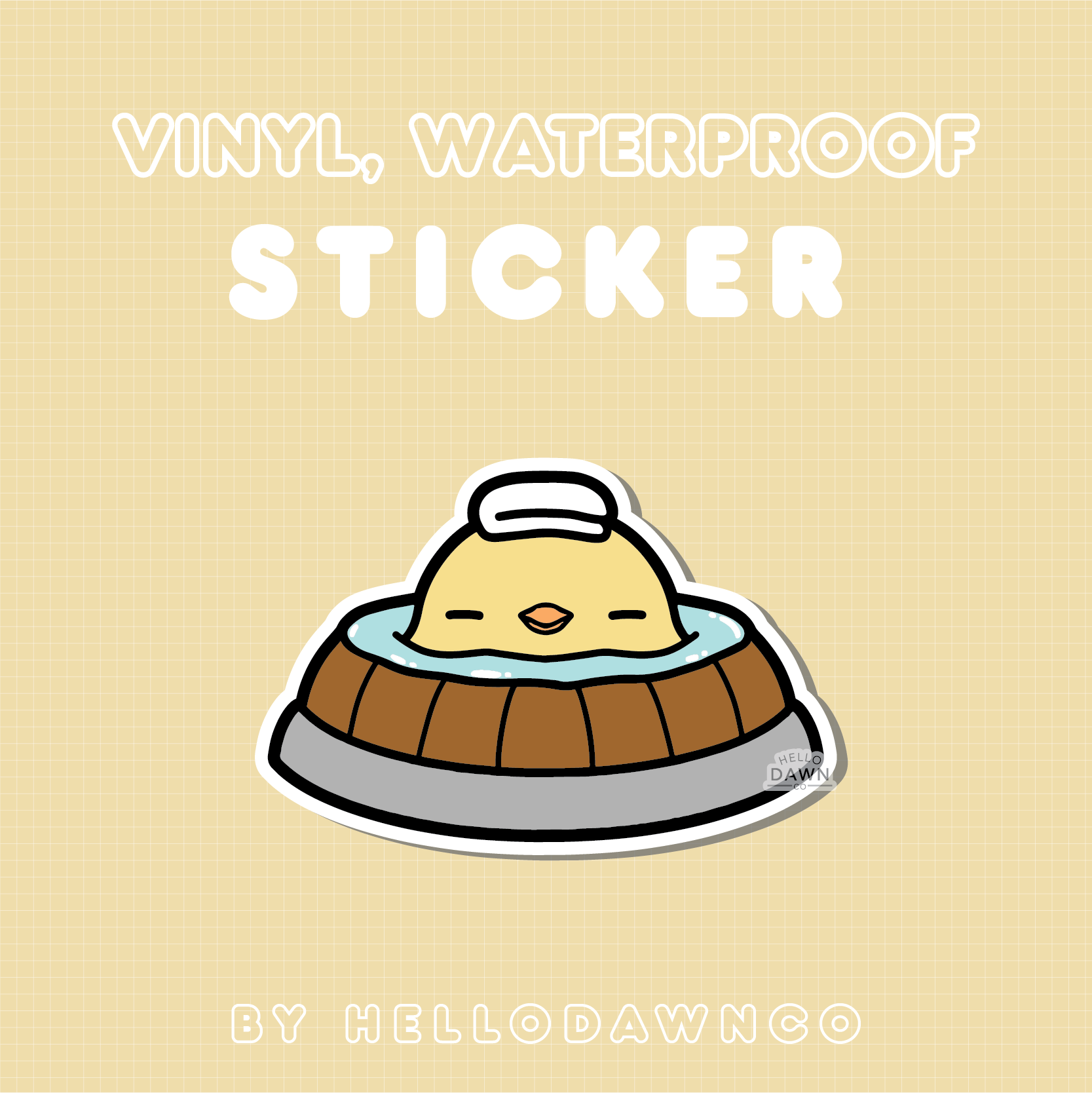 Duck Bath Vinyl Waterproof Sticker