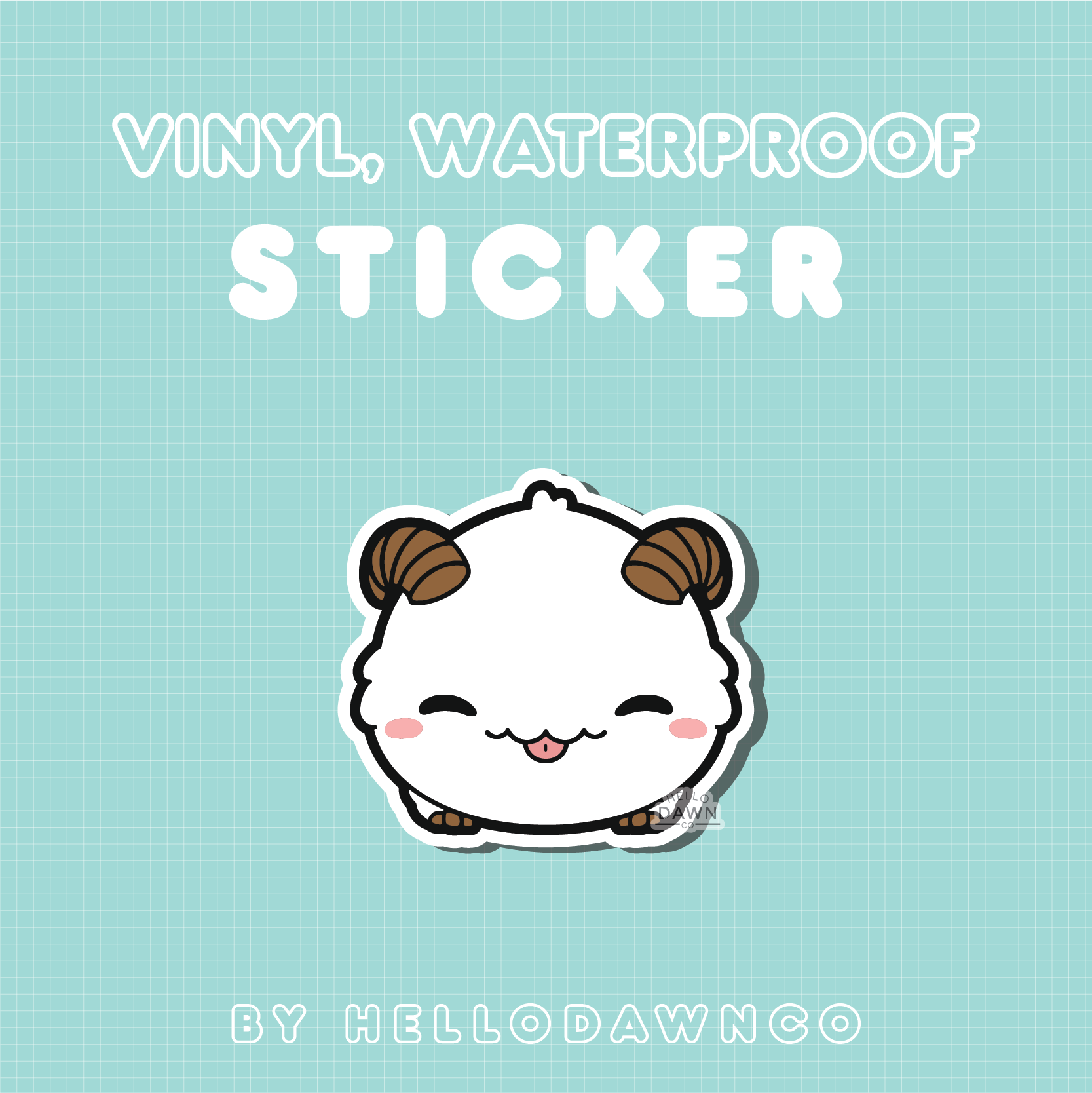 Poro Vinyl Waterproof Stickers