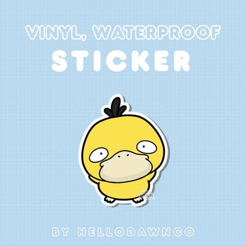 #054 Derpy Duck Vinyl Waterproof Sticker