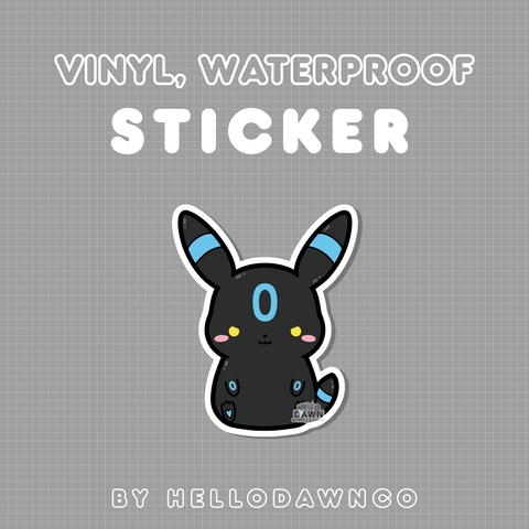 #197 Shiny Umb Fox Vinyl Waterproof Sticker