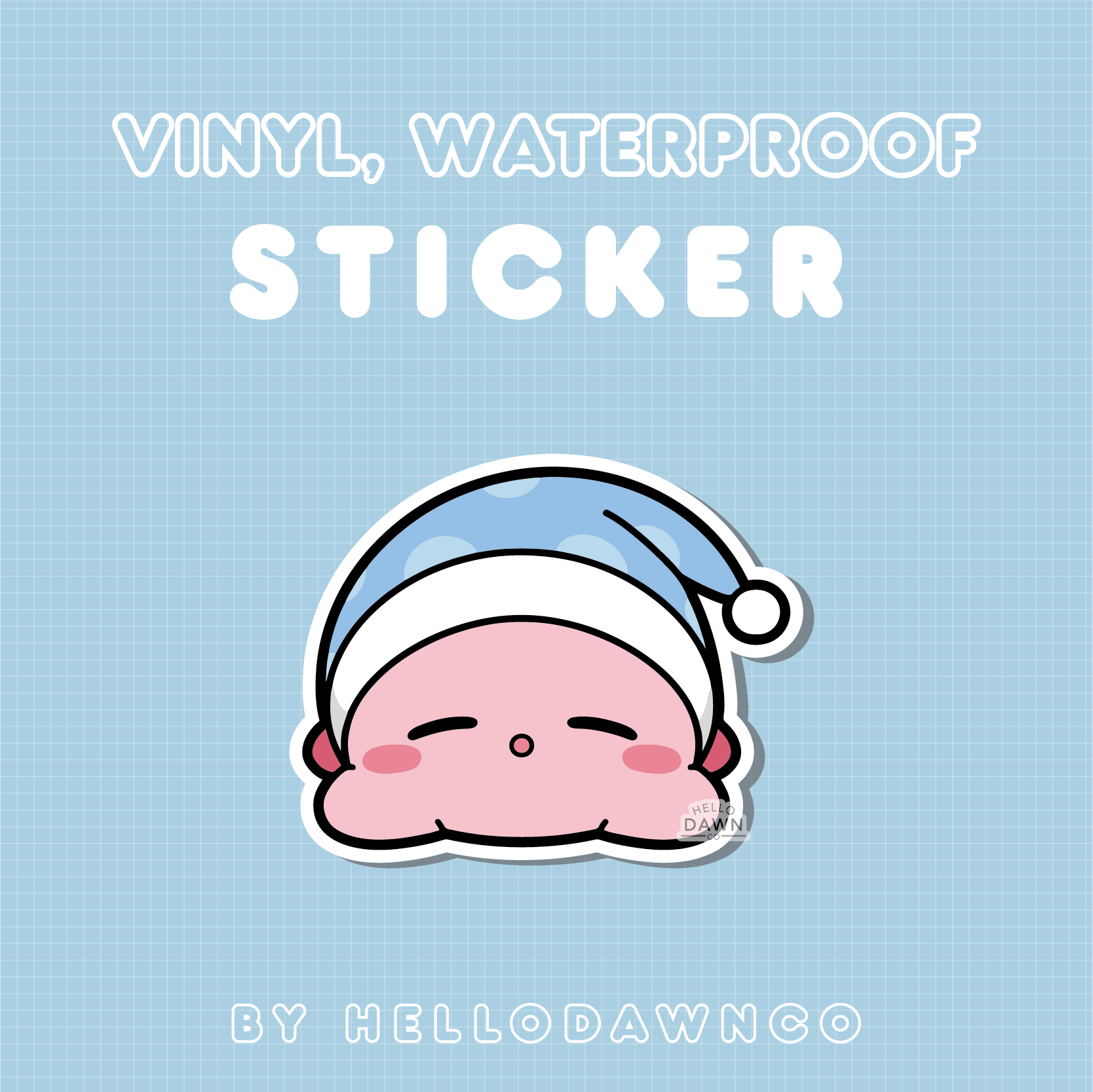 Sleepy Poyo Vinyl Waterproof Stickers