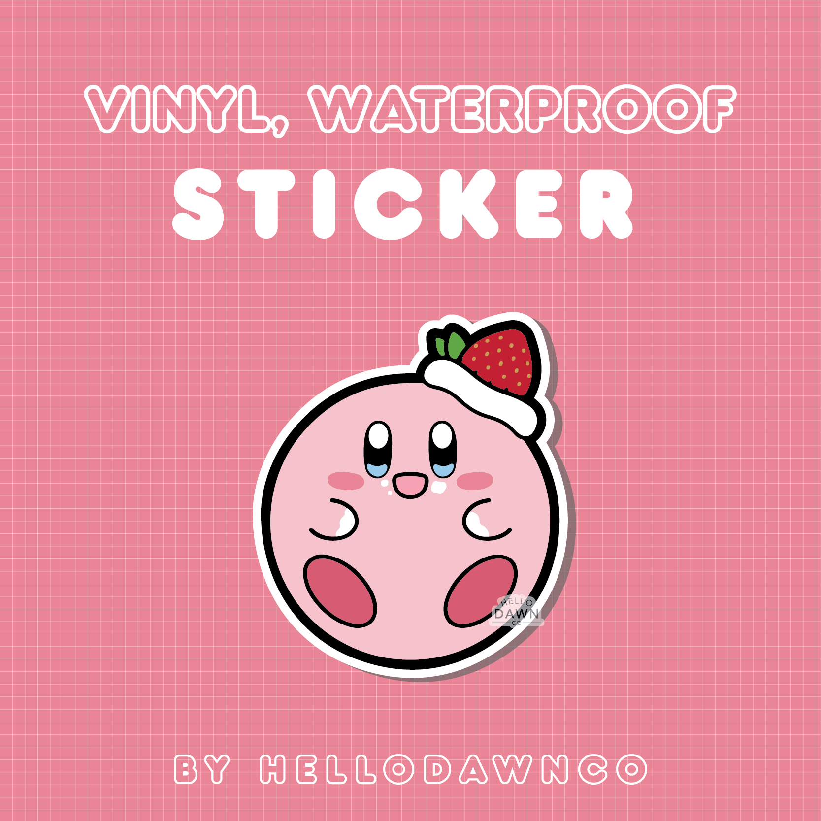 Strawberry Poyo Vinyl Waterproof Stickers