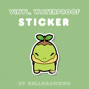 #387 Twig Turtle Vinyl Waterproof Sticker