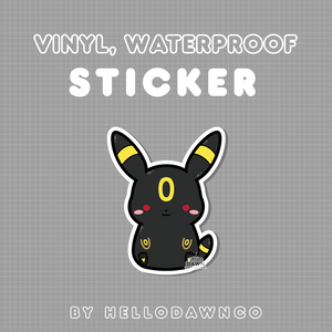 #197 Umb Fox Vinyl Waterproof Sticker