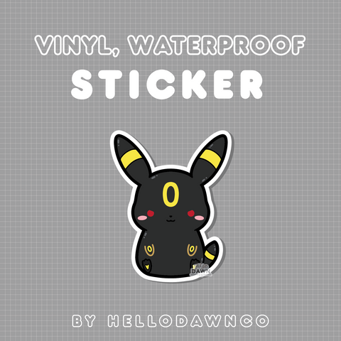 #197 Umb Fox Vinyl Waterproof Sticker