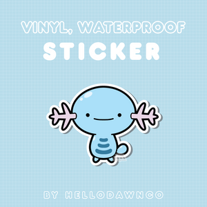 #194 Axolotl Woop Vinyl Waterproof Sticker